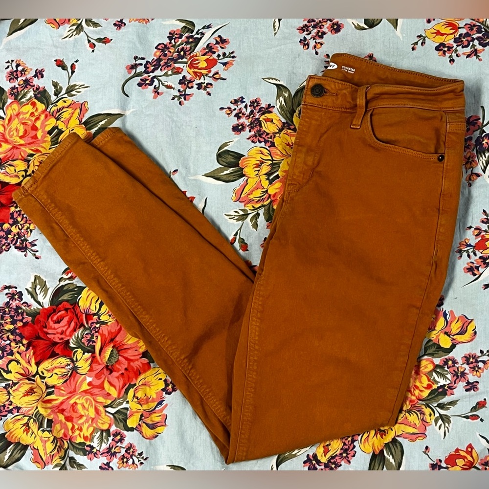 Old Navy Burnt Orange Super Skinny Jeans